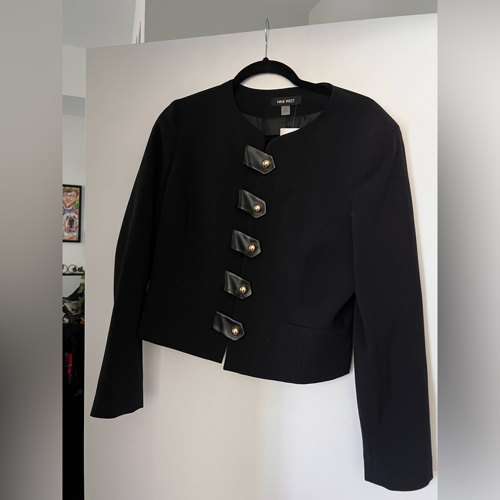 Nine West gold button blazer, NWT